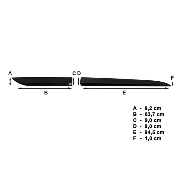 Schwarze Auto Seitenschutzleisten Hyundai i40 CW Tourer (2011-....)
