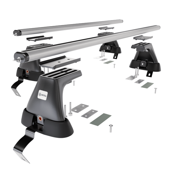 Aluminium-Dachträger für Fiat Grande Punto (2005-2010) - silbern Dachträger Dachgepäckträger - ohne Montagelemente